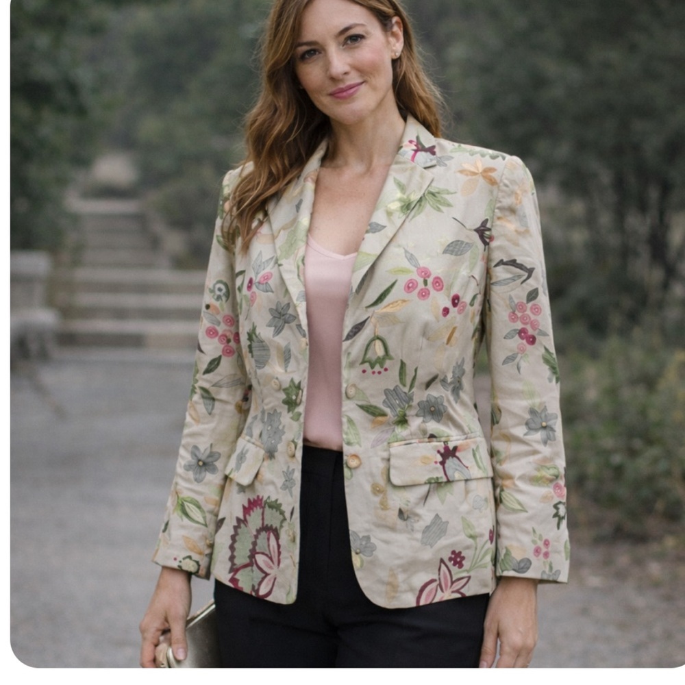 Embroidered Blazer Jacket JONES NEW YORK